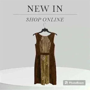 Women BCBG Maxazria Arda Wood Grain Dress